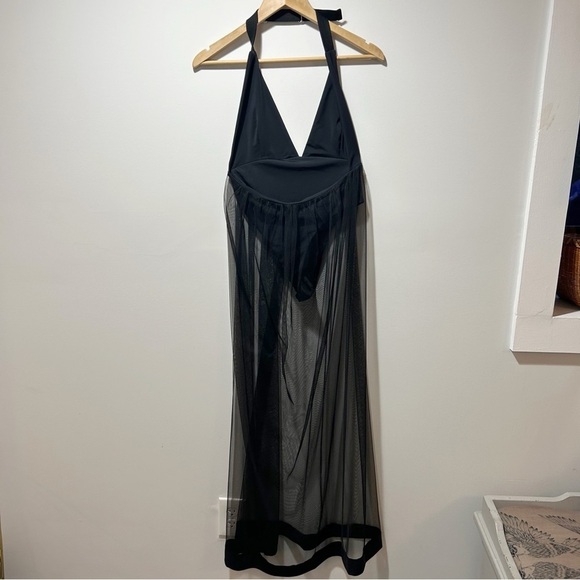 Daijanala Bodysuit Dress Sheer Maxi Dress Black Size Small Rare Custom Cheeky - Picture 7 of 16